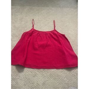 NWOT H&M Fuchsia Gauze Cotton Tank Top